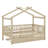 Wooden House Bed With Trundle Bed
