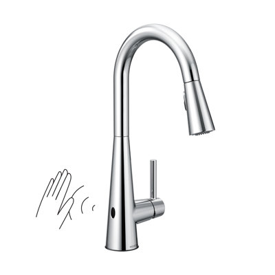 Moen Sleek MotionSense Wave Single Handle Pulldown Kitchen Faucet with Power Clean Technology