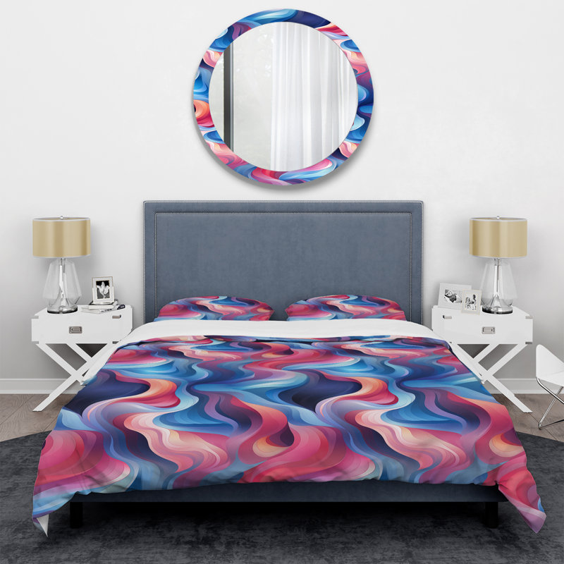 Ensemble de housse de couette Judiel, Housse de couette simple + 1 taie décorative stan