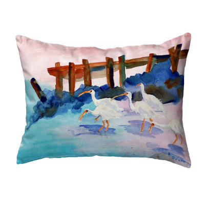  Ibises Indoor/Outdoor Lumbar Pillow