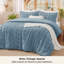 Ensemble d'édredon complet et capitonné 3 pièces de literie bleu grisâtre Shabby Bedding-105490877-110437407