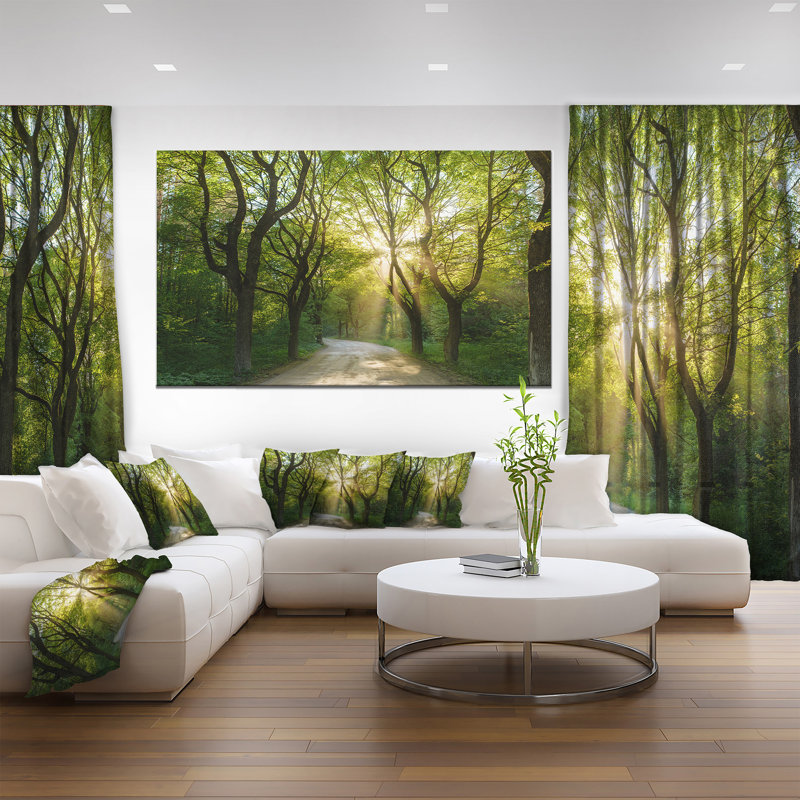 «Evening in Green Forest», art mural sur toile, H 40 po x l 60 po, Toile tendue