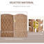 Cloison de séparation d'intimité de 6 pi de hauteur Natural Weave, cloison élégante de 6 pièces, cloison portable et optimisant l'espace, conception polyvalente