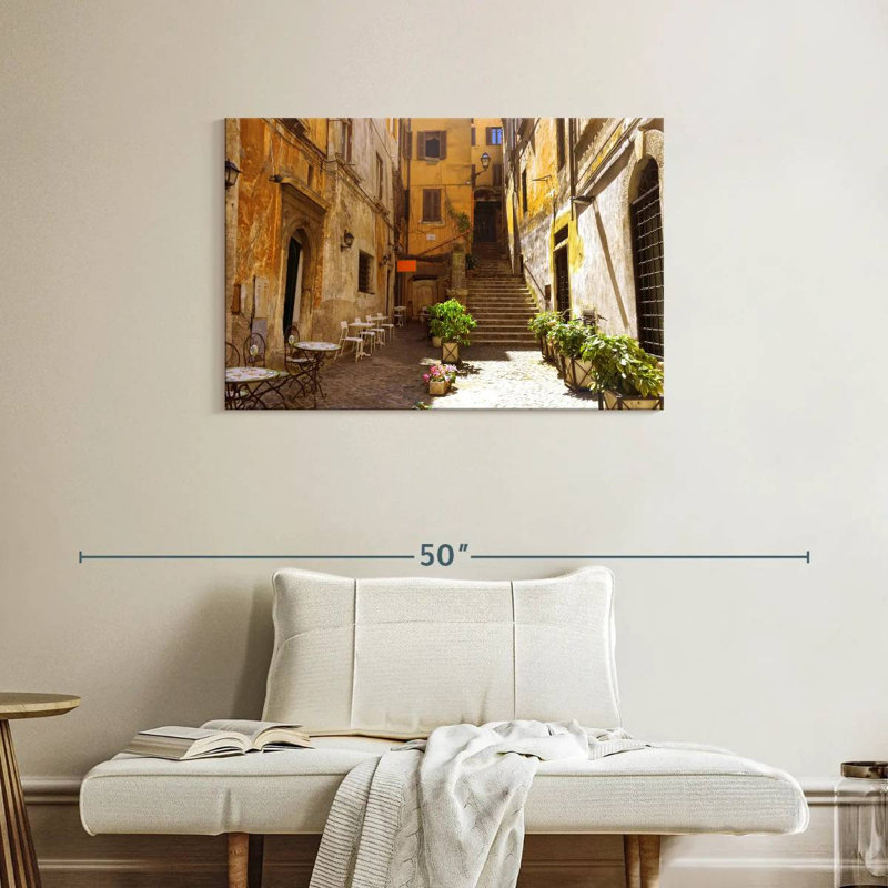 Senne, rue romaine pittoresque, H 24 po x l 36 po