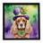 Cocker Spaniel King of Mardi Gras Framed Metal Print
