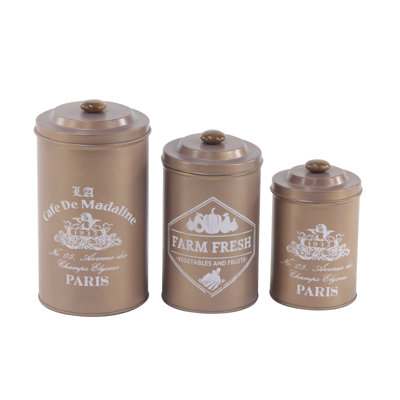 Vicknair Metal Canister - Set of 3