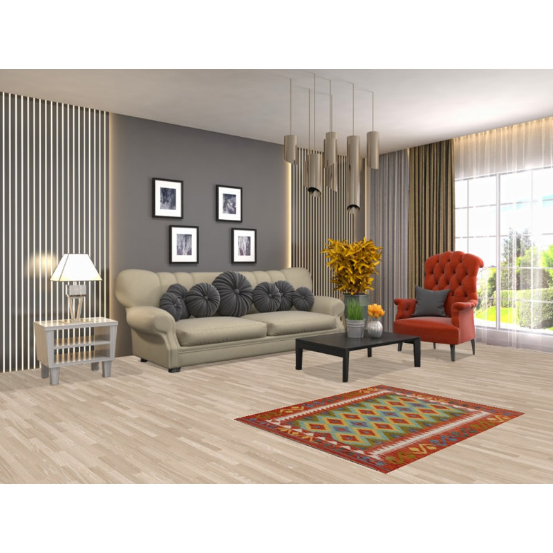 South Western Kilim Oriental Accent Rug 3x4