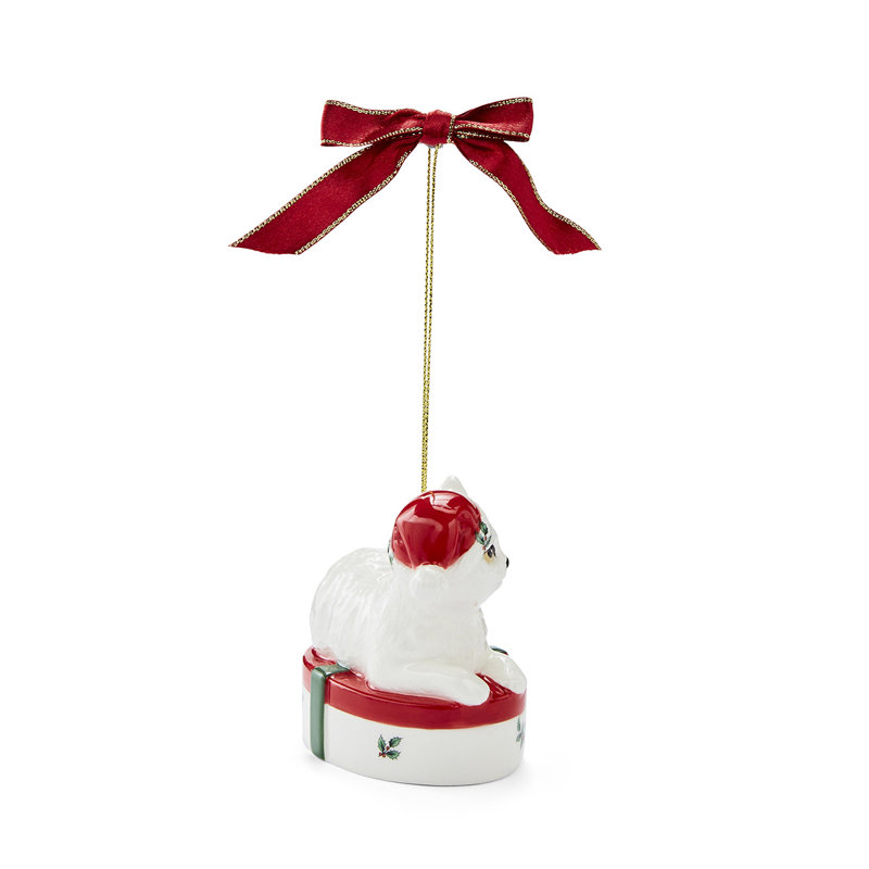 Spode, Christmas Tree - Giftbox Kitten Ornament