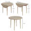 Petite table de cuisine HOMcom de 35 po, table rabattable rabattable pour petits espaces, table de salle à manger pliante ronde avec pieds en bois massif pour la cuisine, la salle à manger, couleur chêne