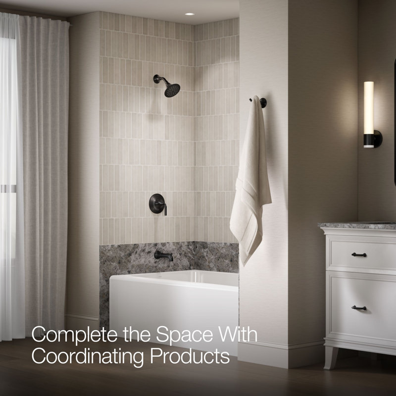 Tone Rite-Temp Pressure-Balancing Bath and Shower Faucet Trim Set 2.5 GPM, Matte Black