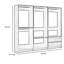 Dee Modular Closet System, 4 Clothing Racks, 2 Drawers, Oak Brown Wood-100491036