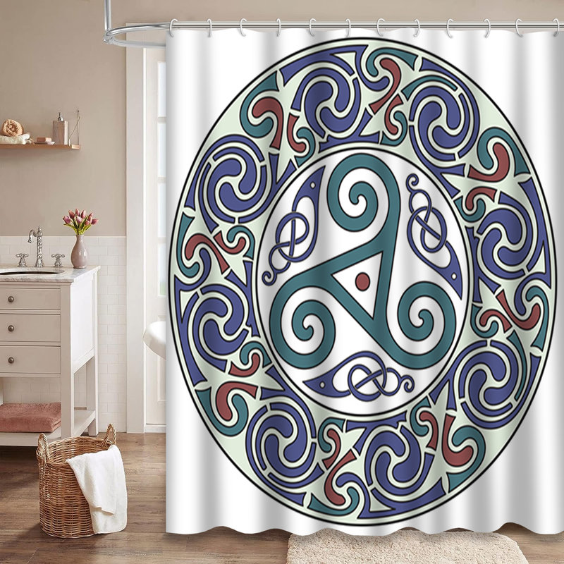Rideau de douche Celtic Mandala, L 72 po x l 84 po