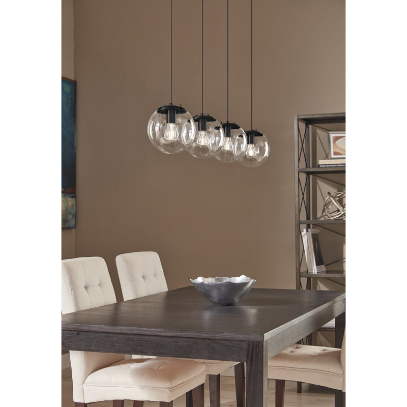Casiyah 1 - Light Single Pendant, Black, Clear