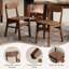 Ensemble de table de salle à manger et de chaises extensible en bois massif - extensible 3-en-1, bois d'hévéa de qualité Fas, facile à assembler, polyvalent pour les salles à manger à la maison