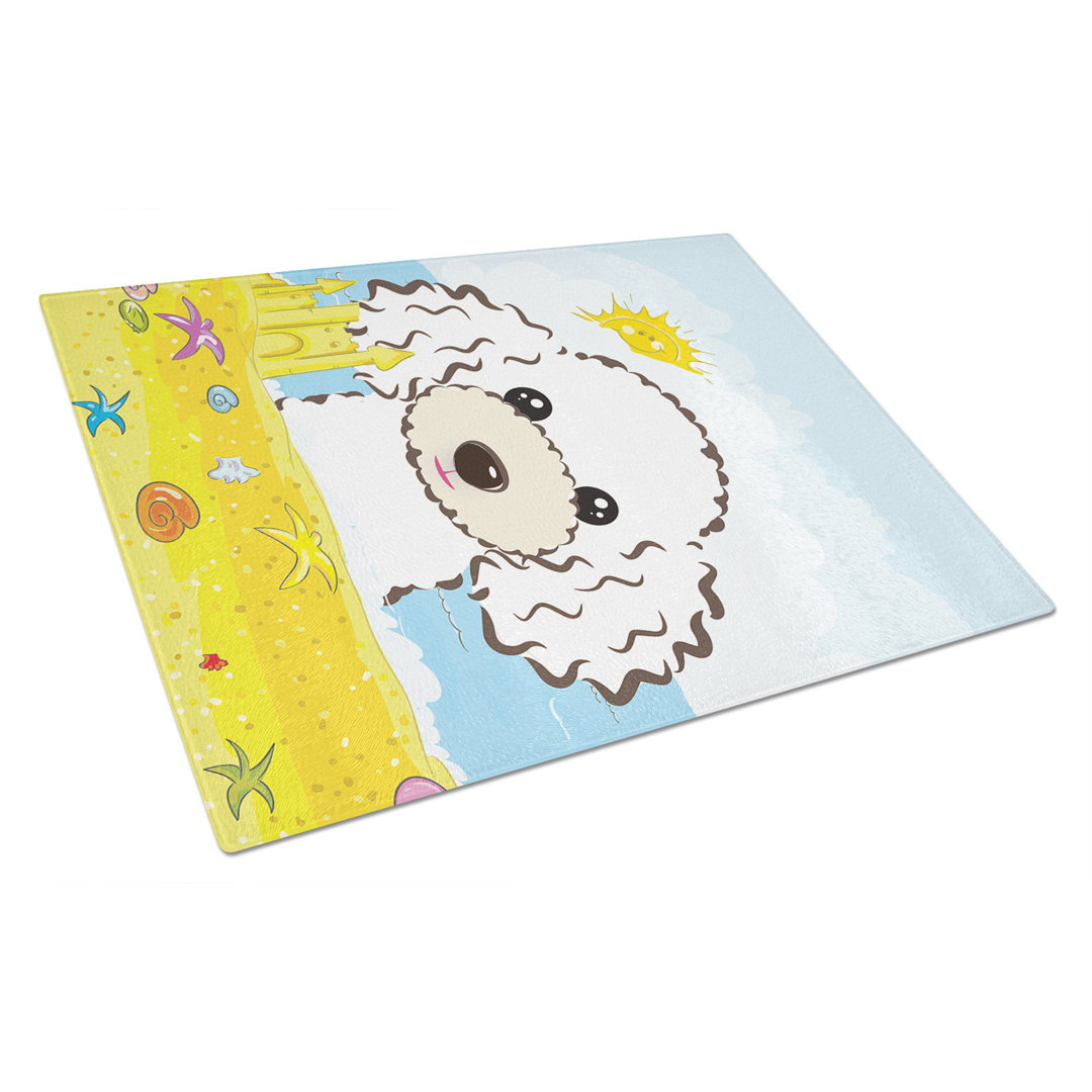 Caroline's Treasures Tempered Glass Summer Beach Cutting Board Caroline's Treasures Dog 