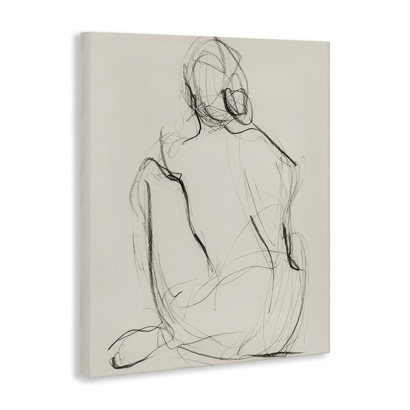 "Nude figure", art mural sur toile par Victoria Barnes, H 40 po x l 30 po