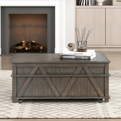 Table basse relevable avec rangement