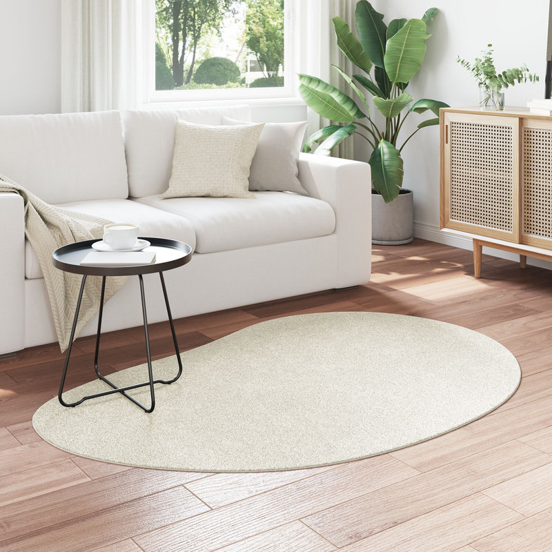 Area Rug Cream Non-Slip, Novelty 120 x 170 cm, Polyester