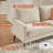 Loveseat Sofa Mid Century Modern Small Couches For Small Spaces, Upholstered Small Couch For Bedroom,Comfy Couch With Spring Cushion,Tool-Free Assembly-59514340-59514337
