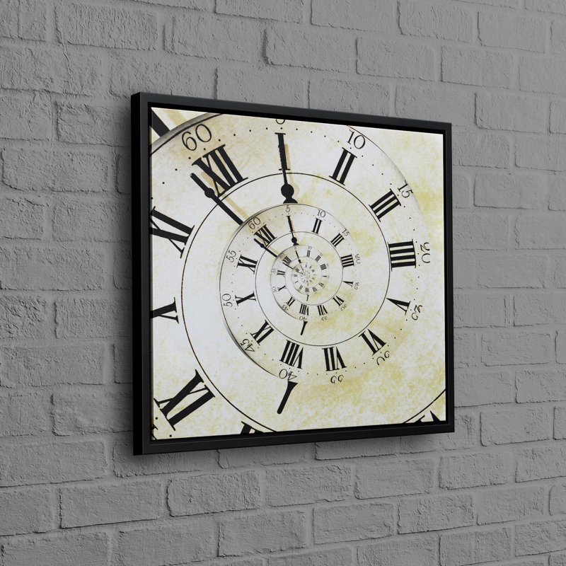 Print on Canvas, 40 cm H x 40 cm W, Black Floater Framed