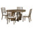 Hervey 5-Piece Retro Rustic Functional Dining Set Unique Geometric Design,Round Table Top with Leaf,dinning table set-1874598577-1874598583