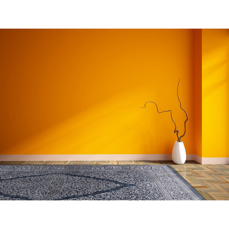 Tapis bleu marine Brinkerhoff, Rectangle 6 pi 7 po x 9 pi 6 po