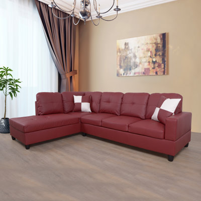 Canapé modulaire en cuir 2 pièces Aashild