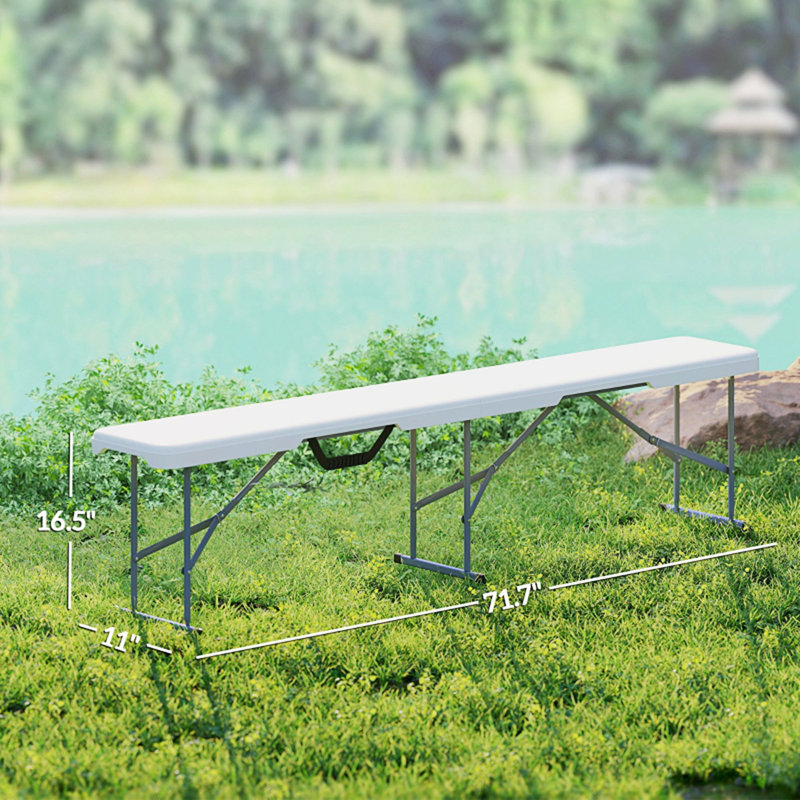 Banc de camping pliable portatif avec poignée de transport