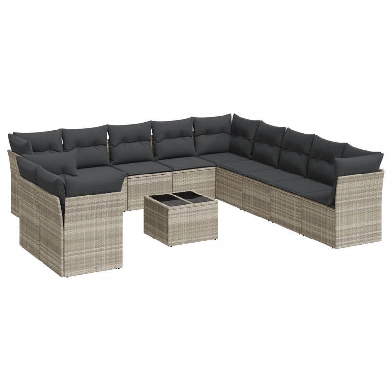  Garden Sofa Set Light Grey