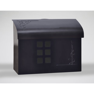 Brass Wall Mounted Mailbox with Newspaper Compartment