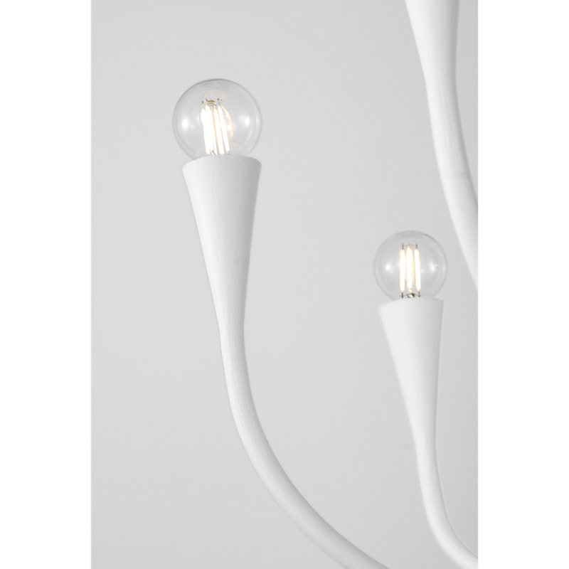 Julie Neill Chandelier, Plaster White, 8 Lights