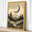 Moonlit Mountain Stream Japandi - Wrapped Canvas-1082695549-1082695551