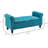 Teal Bedroom Bench With Wood Legs And Button Tufting - Upholstered Storage Bench, 50" Rolled Arms For Bedroom, Living Room, Entryway, Hidden Compartment