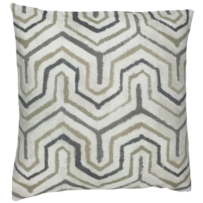Coussin en coton Athena, 20 po x 20 po, Brun
