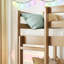 Lit superposé simple en bois d'hévéa amovible et peu encombrant-2064302393
