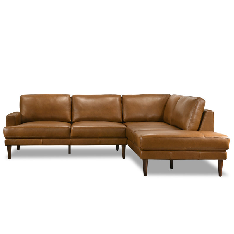 Canapé modulaire en cuir 2 pièces Patterson, Orienté à droite