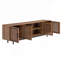 Modern TV Stand for TVs, Entertainment Centre with Closed Storage Cable Management, Soft-Closing Hinges, Solid Wood Legs