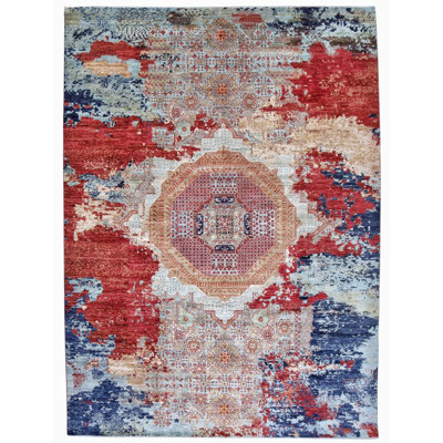 Tapis multicolore de haute qualité noué à la main