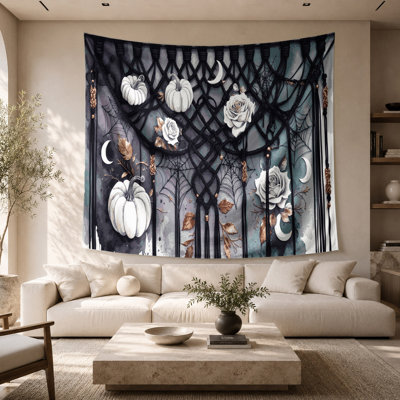 Halloween Boho Halloween macrame Wall Tapestry