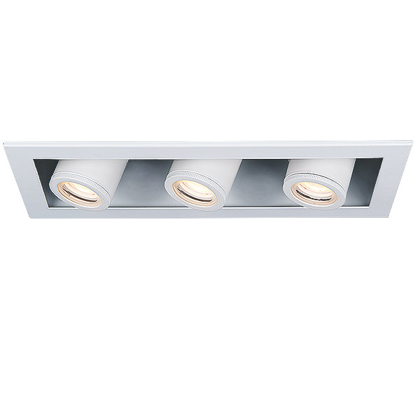 Ensemble d'éclairage encastré multi-projecteurs à DEL Silo X20, 10W, Blanc et blanc, 3000 K