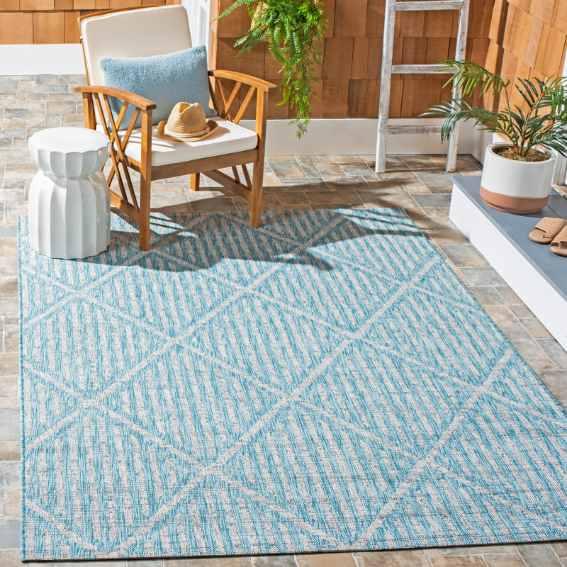 Sharmaine Performance Geometric Indoor/Outdoor Area Rug, Rectangle 9' x 12'