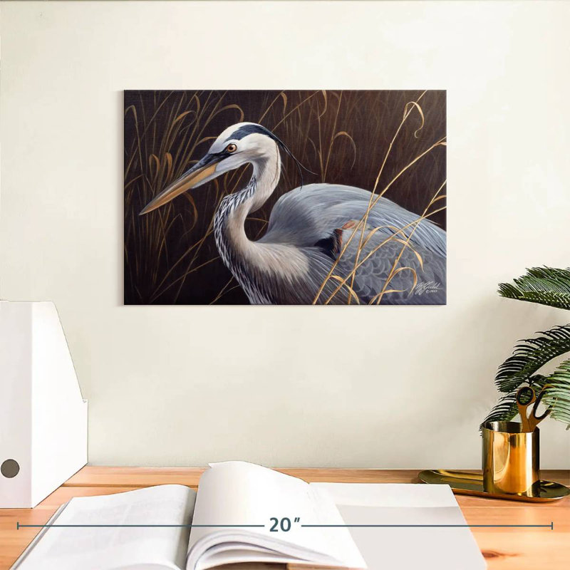 Brampt Great Blue Heron, 8" H x 12" W