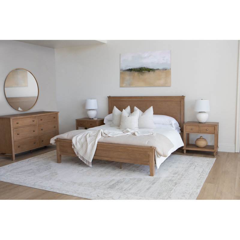 Ensemble de chambre à coucher 4 pièces Détails par Becki Owens, Ren, naturel vieilli, Grand