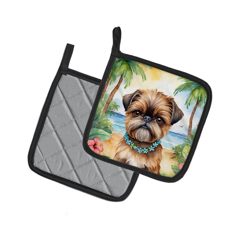 Caroline's Treasures Luau Party Floral Polyester Potholder Set