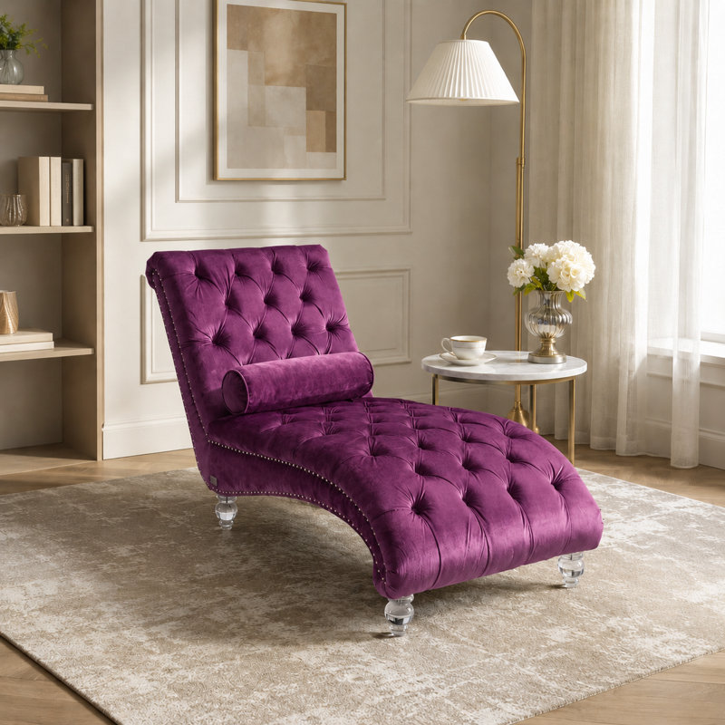 Méridienne Jenille, Velours mauve