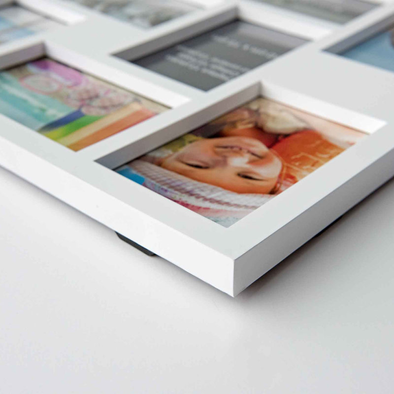 Praxedis Collage Picture Frame for 13 photos 10x15cm, Black, White
