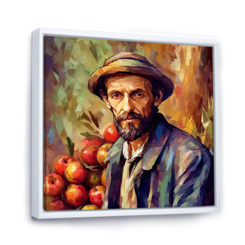 «Dignified Man», reproduction sur toile, H 16 po x l 16 po x P 1 po, Cadre flottant blanc