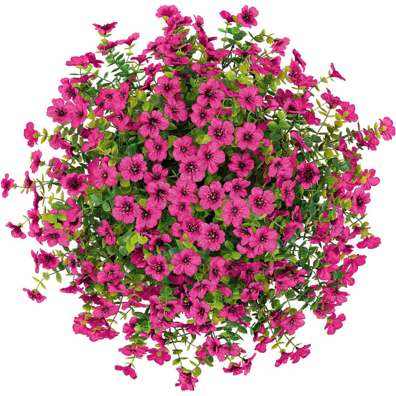 Panier de fleurs artificielles artificielles pour l'été, Rose rouge