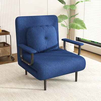 Fauteuil convertible 3-en-1 pliant pour canapé-lit - Dossier réglable à 5 positions avec coussin, canapé-lit peu encombrant pour le salon, la chambre à coucher et le bureau