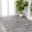 Tapis noir / gris Bonnyrigg Loom Modern Strie-1105640320